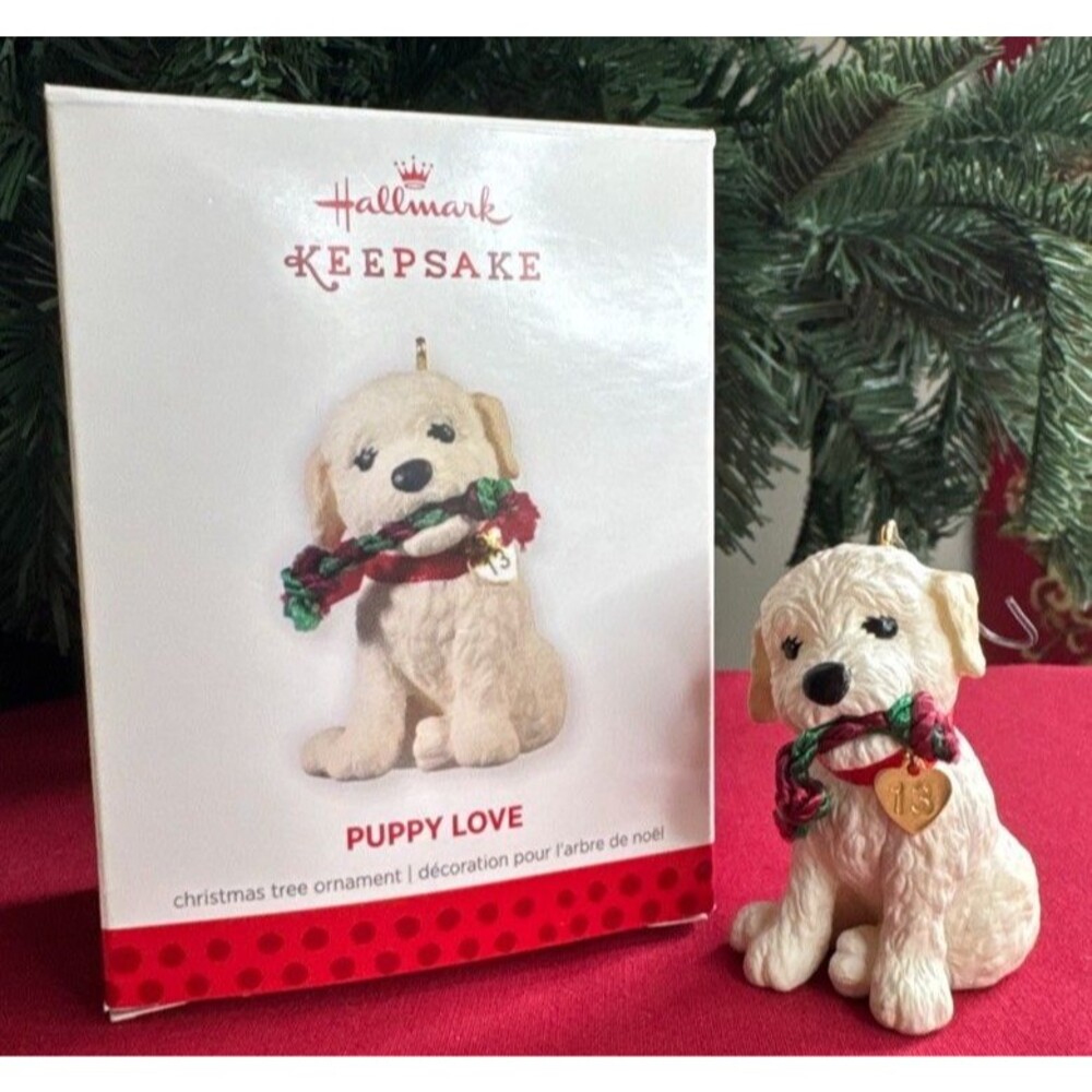 Hallmark Puppy Love 2013 #23 Labradoodle Goldendoodle Dog Ornament QX9065